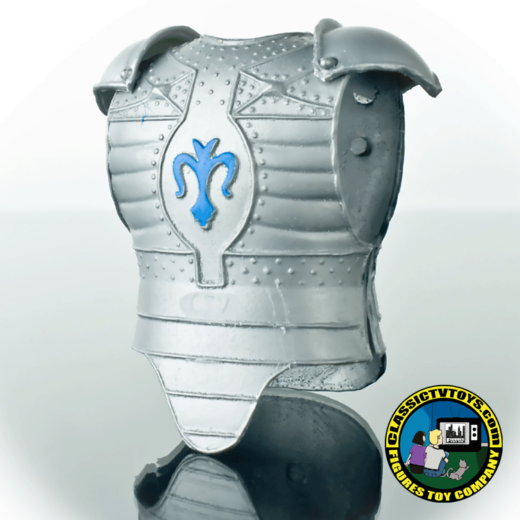 Silver & Blue Knight Chest Armour