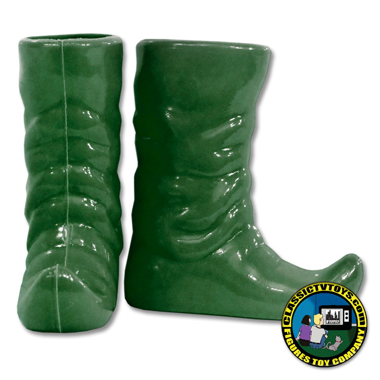 Pointed Dark Green Goblin Boots for 8 