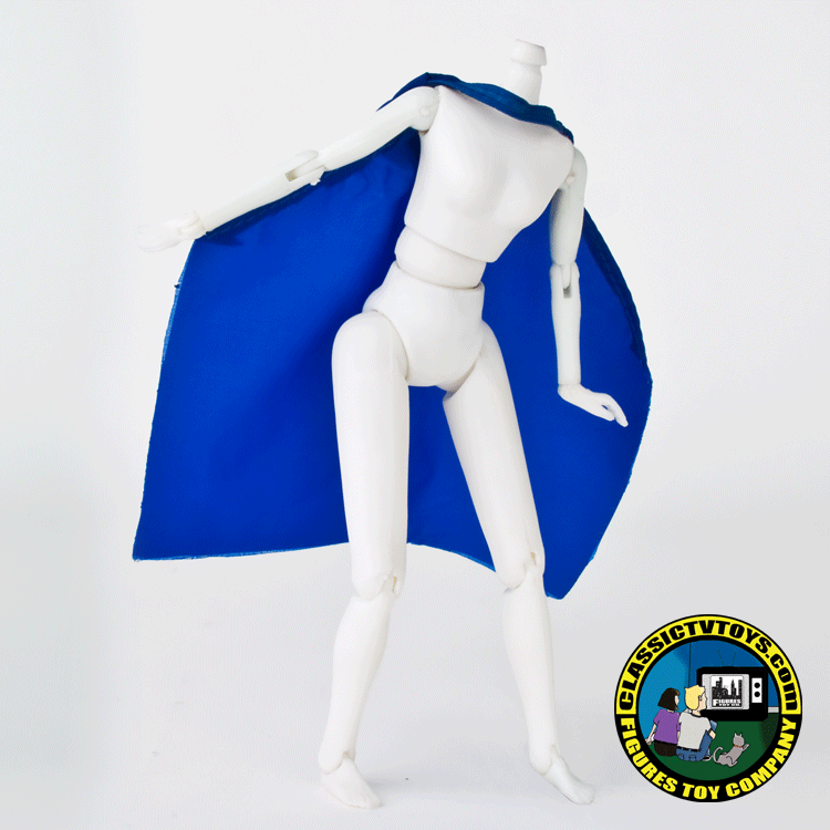 blue superhero cape female