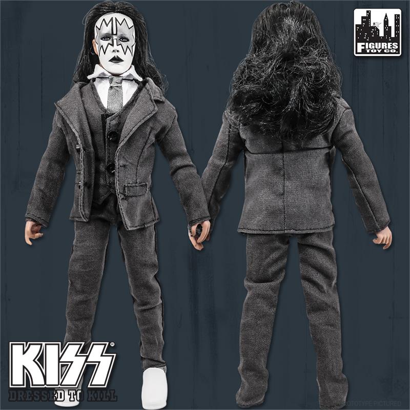 Set of all 4 KISS 8 Inch Action Figures Dressed To Kill Re-Issue Series