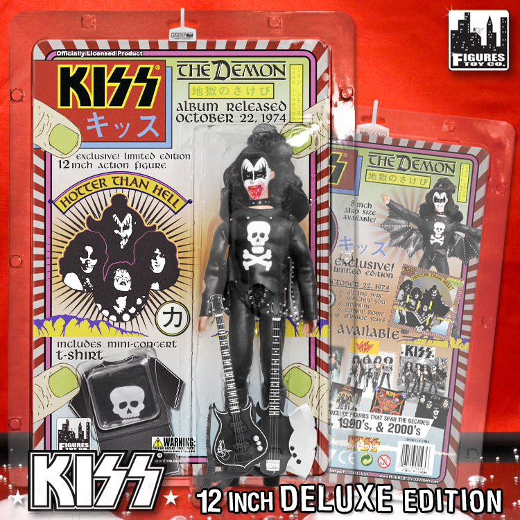 KISS 12 Inch Action Figures "The Demon" Hotter Than Hell BLOODY Variant