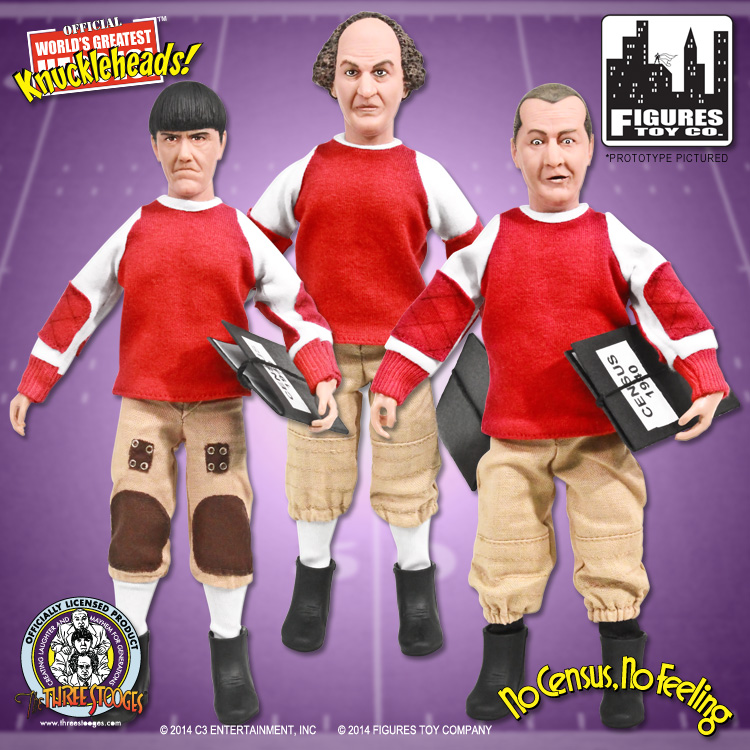 The Three Stooges 8 Inch Action Figures Set of all 12 Figures