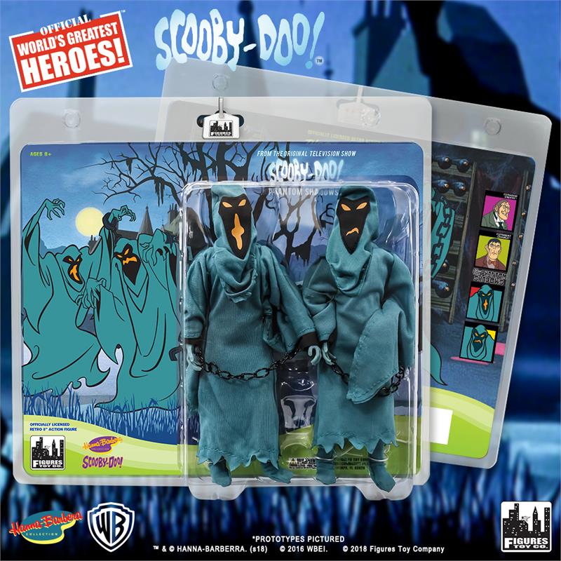 Scooby Doo Retro 8 Inch Action Figures Series Phantom Shadows Two Pack