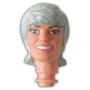 Female with Frosted Gray Hair Fully Painted Head