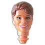 Woman with Red "Beehive" Hair Fully Painted Head