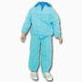 Men's Blue Workout Outfit with 8 inch Body