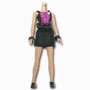 Female Pink and Black Dress Outfit with 8 inch Body