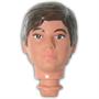 Woman with Short Brown Hair Fully Painted Head
